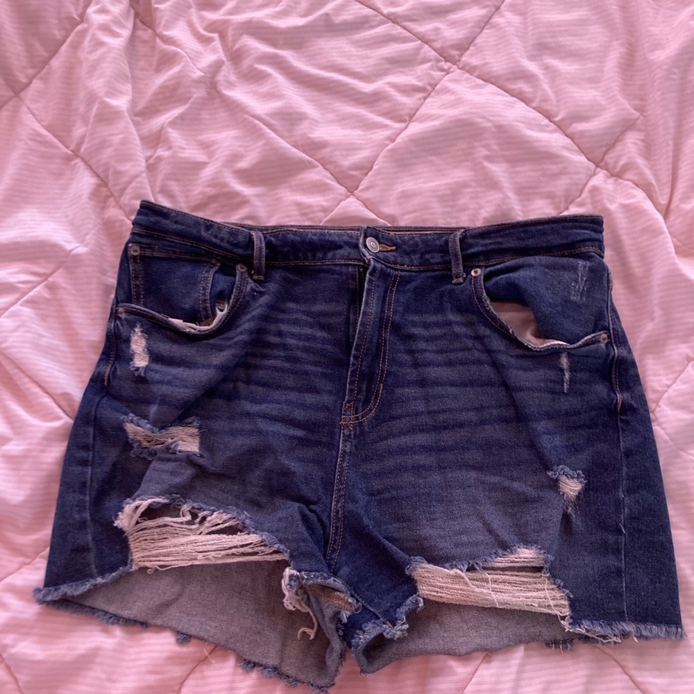 Dark wash size 17 Jean shorts
